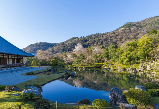 Photo of Tenryu-ji Temple in Kyoto, Japan.